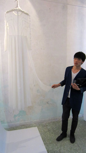 Dong Liang Studio owner Charles Wang shows off the goods
