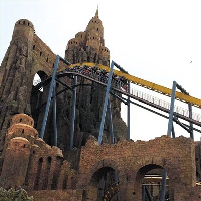 The spot where riders were trapped on the Crystal Wing