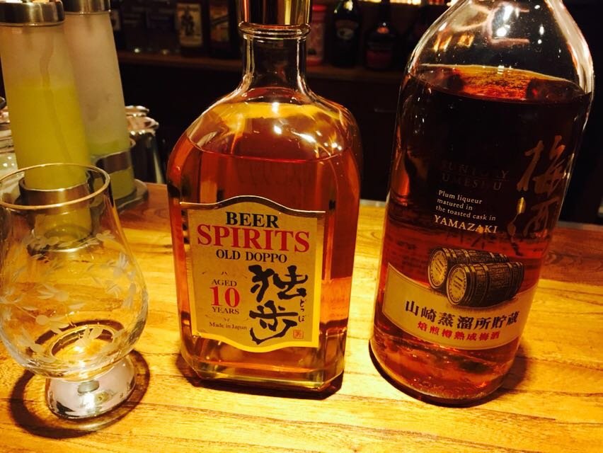 Japanese whiskey and plum wine