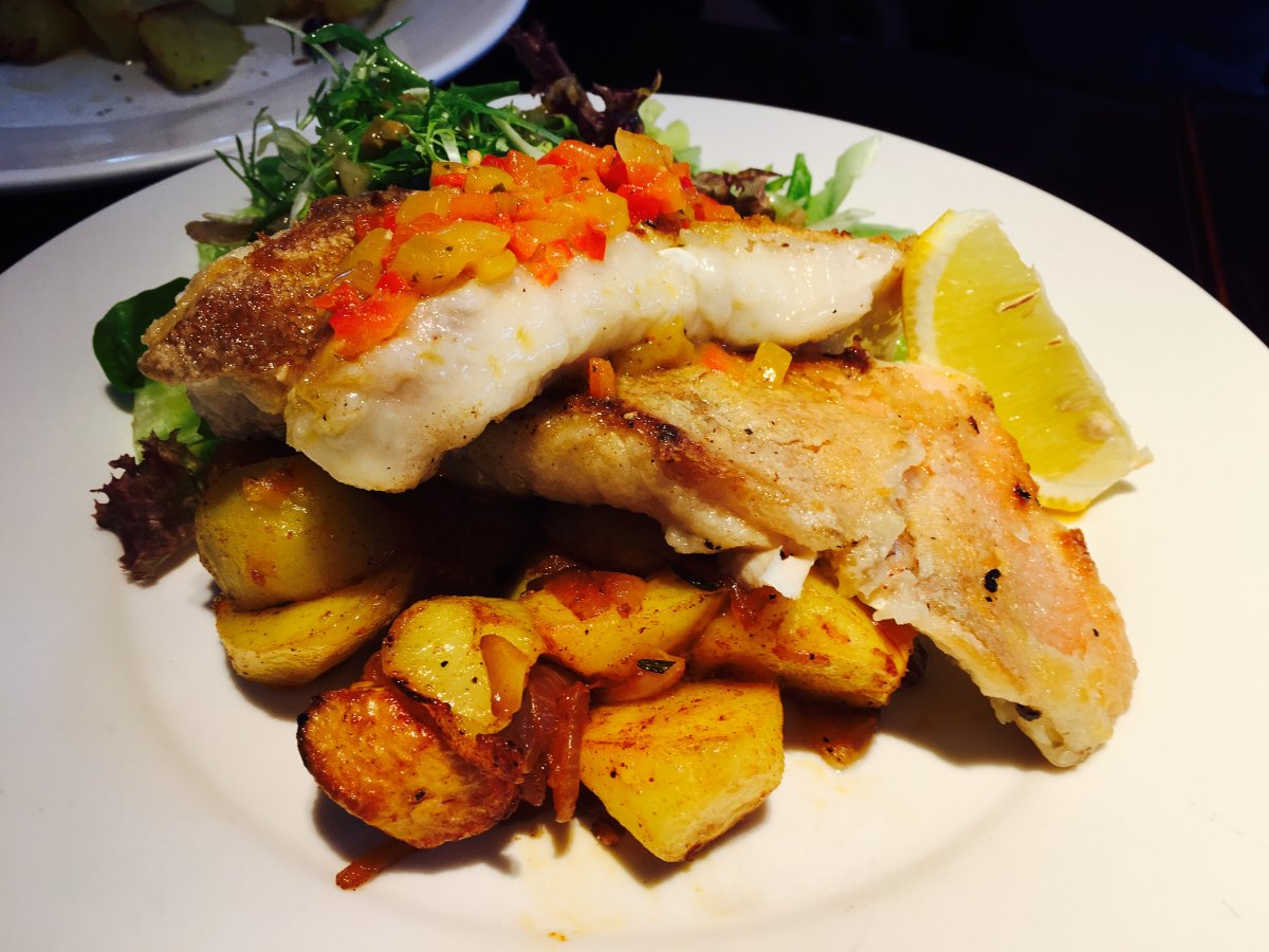Pan-fried Icelandic red fish