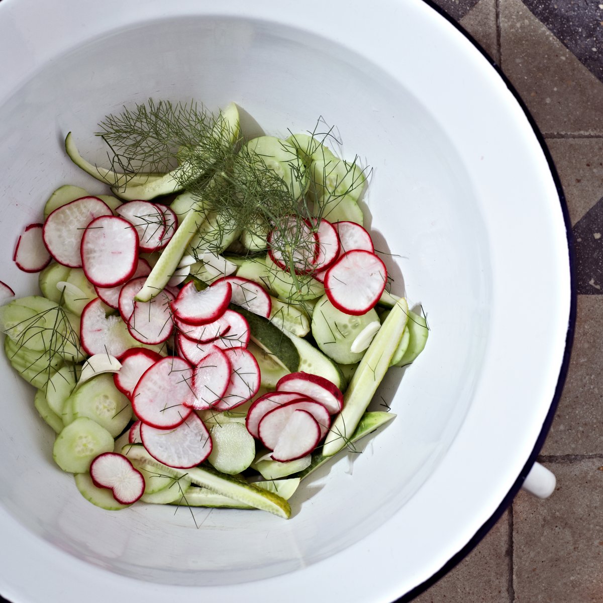 Radish, Mint, and Cucumber Salad