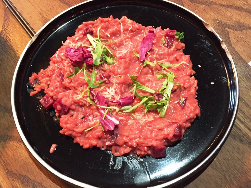 Risotto with beetroot and Parmigiano-reggiano