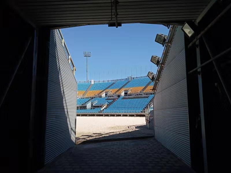 Enter the stadium just as the Olympians would have done over a decade ago
