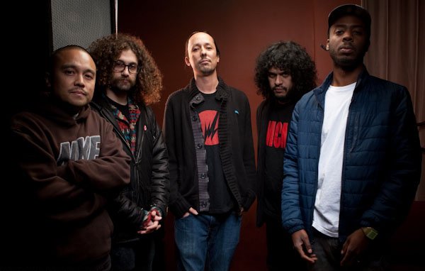 Three of LA's Low End Theory crew will perform on Friday, including founder Daddy Kev (center)