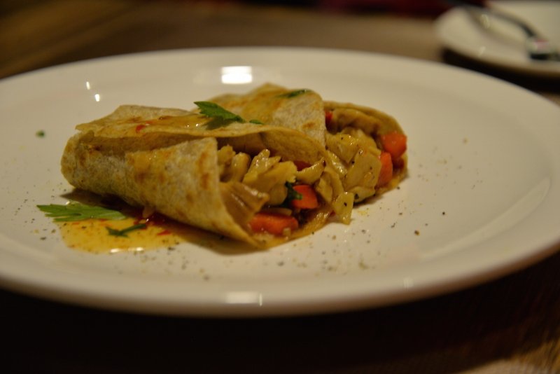 The Malaysian chicken roll was delicious