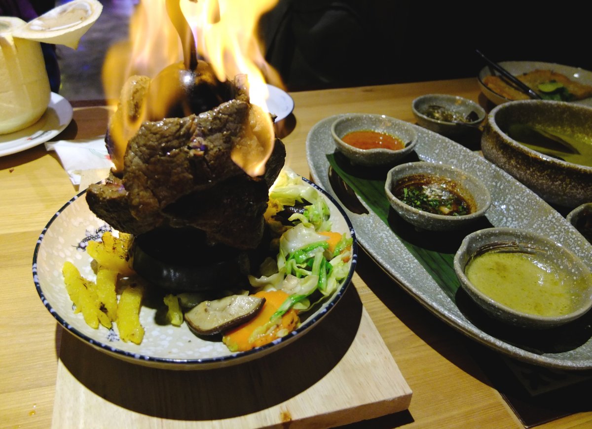 Flambéed signature beef fillet