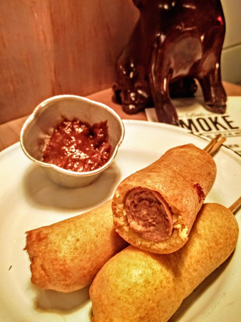 Little Smoke's corndogs were our favorite item on their bar snacks menu