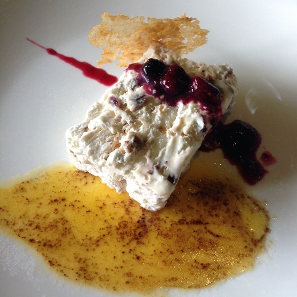 Dried fruit-studded semifreddo