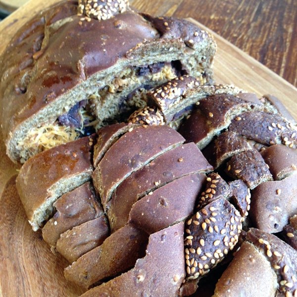 Red Bean Paste and Flossy Pork Multigrain Roll (RMB 22)