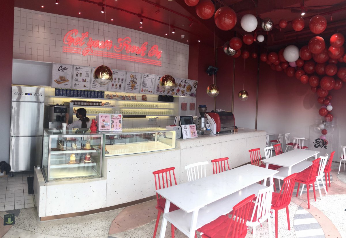 The decor is almost as fun and lively as the desserts