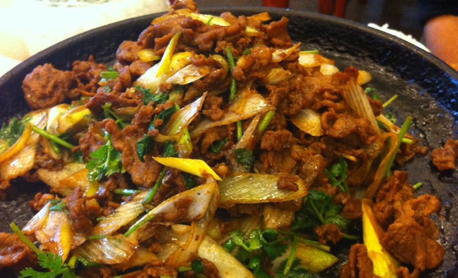 Roast beef, one of the signature dishes at Kaorou Wan