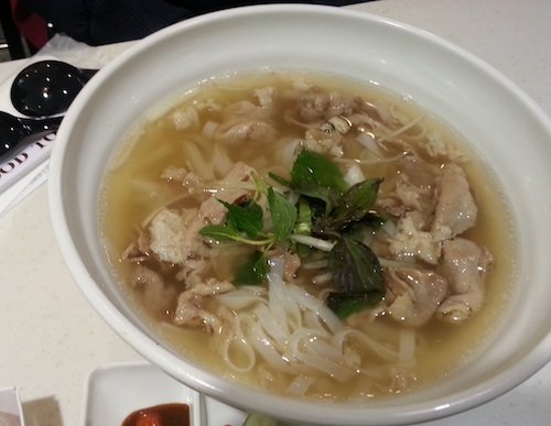 Vietnamese Beef Noodle Soup Pho with Sliced Beef