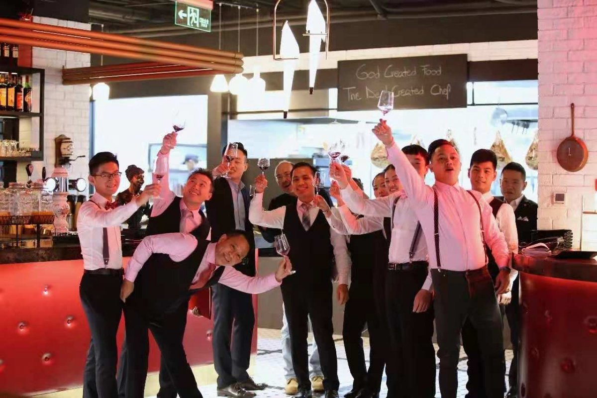 The Ponte team celebrate a successful opening on Friday