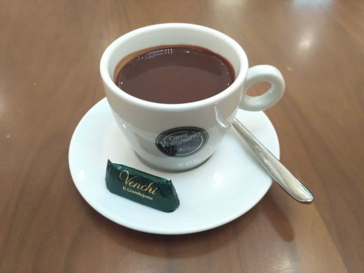 The La Giandujotta is an especially rich cup of hot chocolate; RMB 36