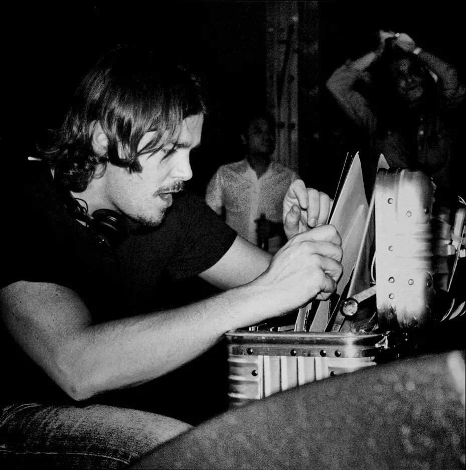 Crate digger: Trus'me during one of his sets