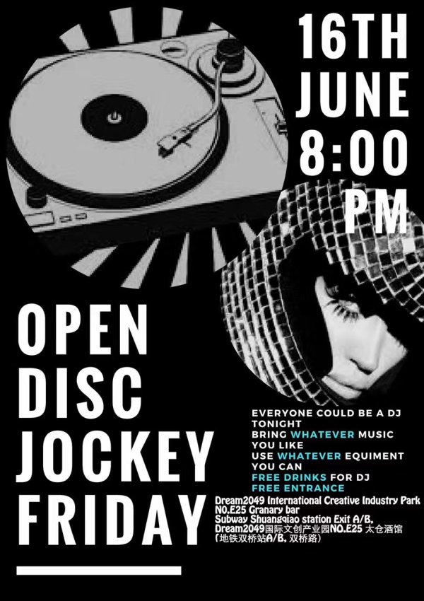 Open Disc Jockey Friday