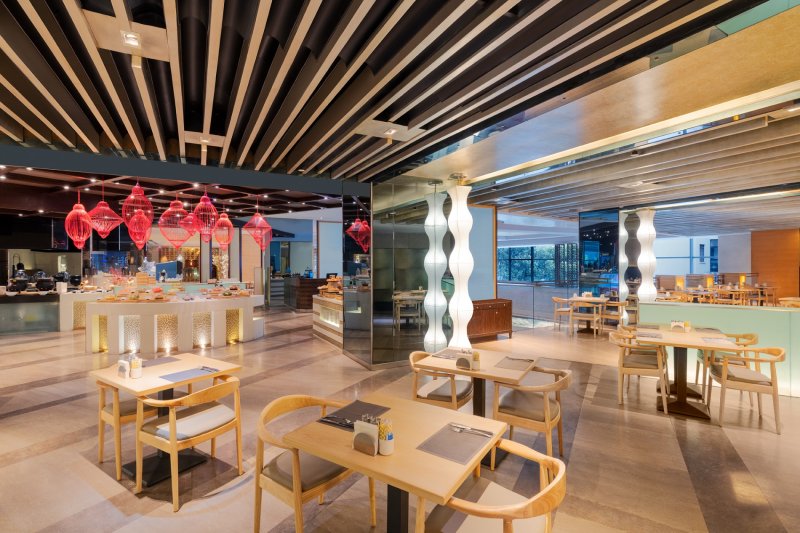 Café Swiss has a modern, chic interior