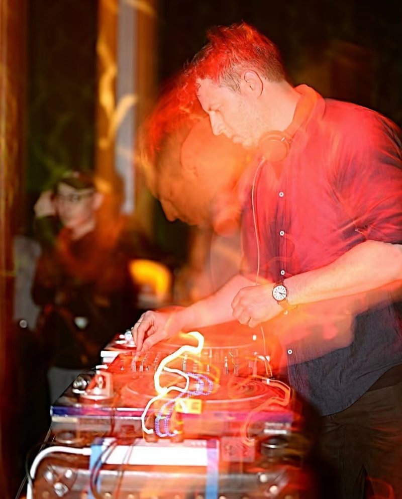 Michael getting the party started with his disc-spinning skills!