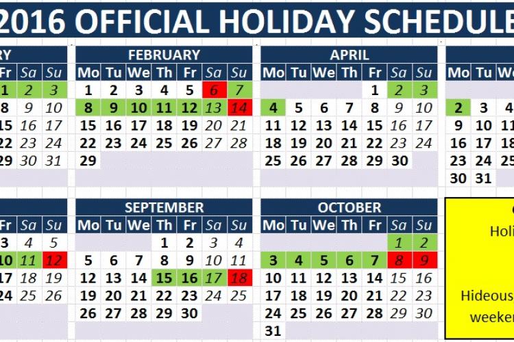 Get A Head Start On Booking Vacations With Your 2016 Holiday Dates The Beijinger