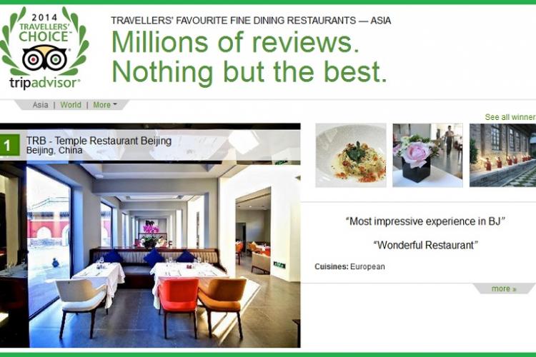 Best in Asia: Beijing&#039;s TRB Named #1 Restaurant in TripAdvisor Reader Poll