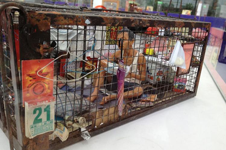 Don’t Miss the Guy Living in a Cage at Indigo Mall