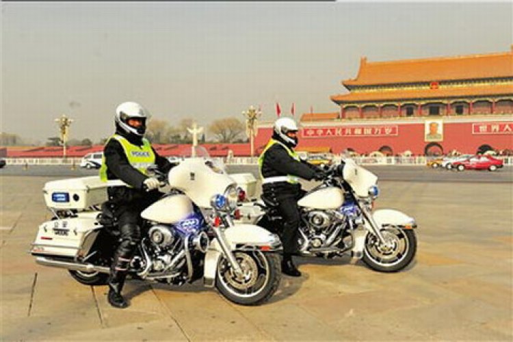 Harleys for Beijing Traffic Cops
