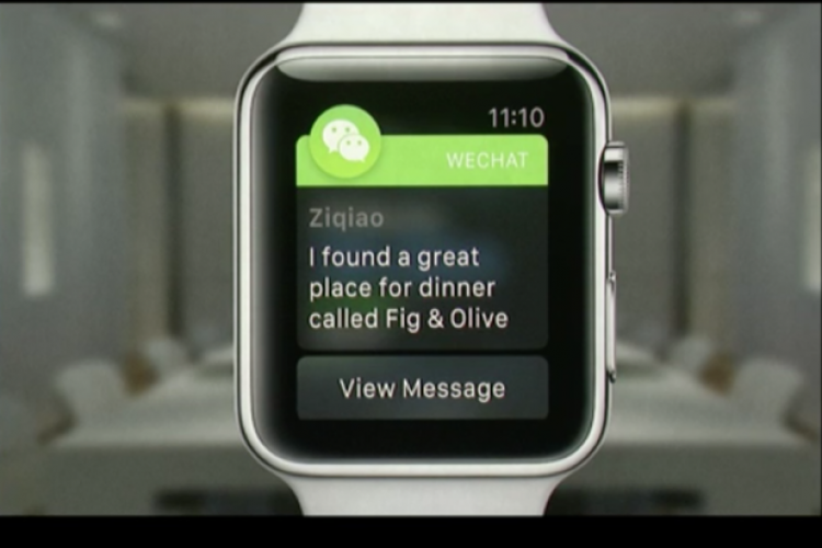 WeChat Makes Prominent Cameo in Apple Watch Presentation