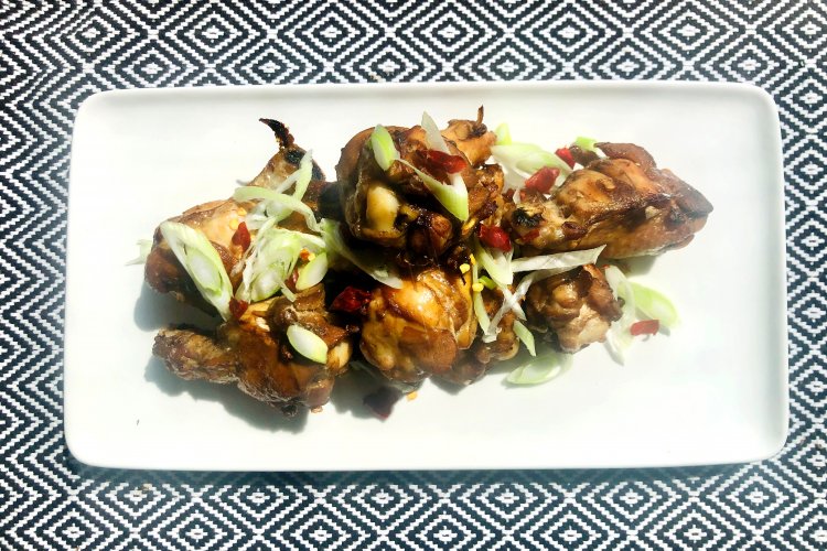 Chinese Cookbook: Sticky Chicken Wings, and Spinach and Peanut Salad