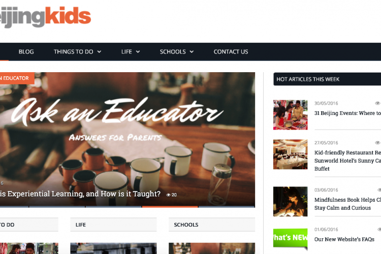 Fresh New Look For Our Sister Site Beijingkids