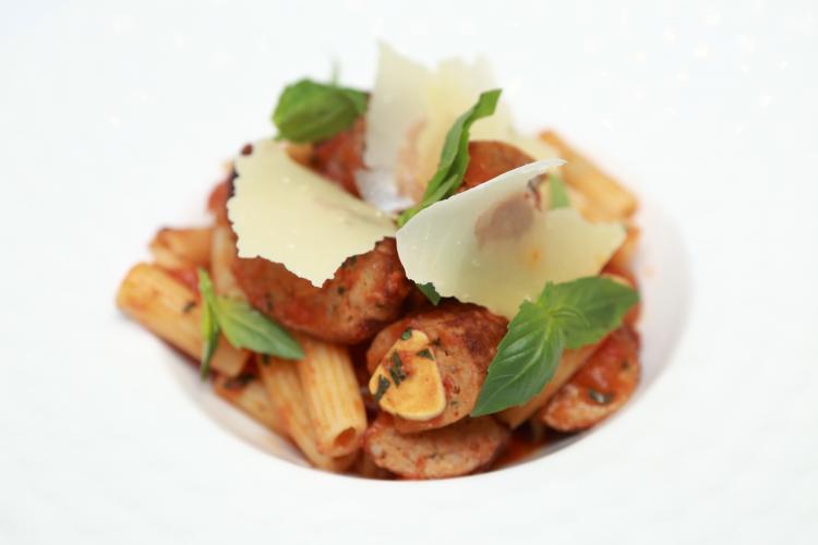 Let’s Do Lunch: Aria Chef Robert Taylor&#039;s Spicy Italian Sausage and Tomato Pasta