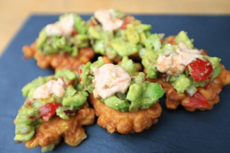 Let&#039;s Do Lunch: Chilled Avocado Salsa with Kiwi-Style Fritters