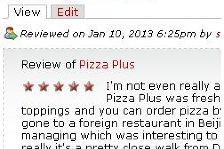 Review of the Week: Pizza Plus Gets Positive Marks