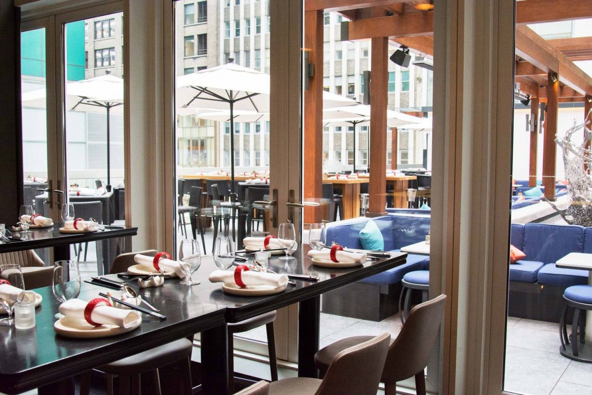 The NYC restaurant spanned two main dining rooms and included a bar, a garden, and a gallery