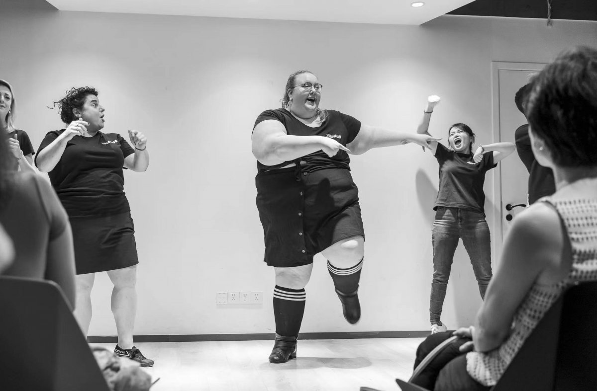 Former drama kid Laurel Burns in her artistic element