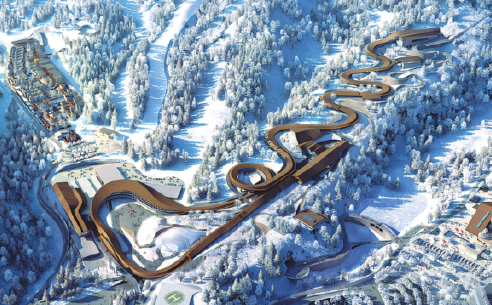 A rendering of Beijing's National Sliding Center