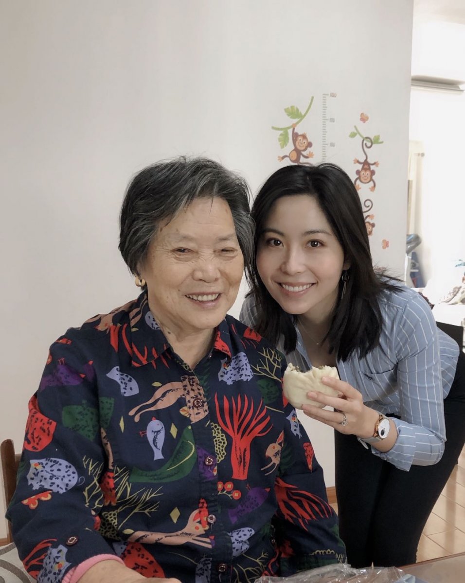 Wang with her baozi-making hero Grandma
