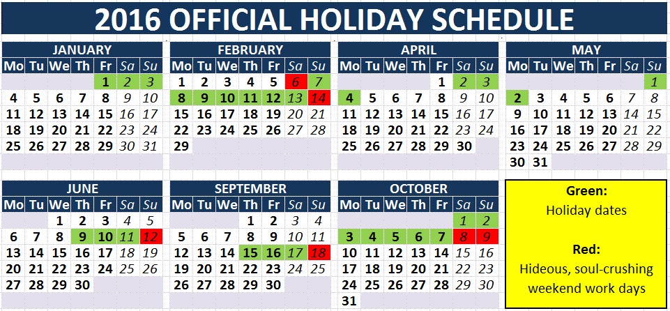 It's Official: Here Are Your 2016 Holiday Dates | the Beijinger