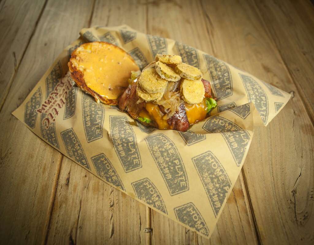 Grilled: Home Plate BBQ Presents the All-American Itis Burger with Deep-Fried Pickles