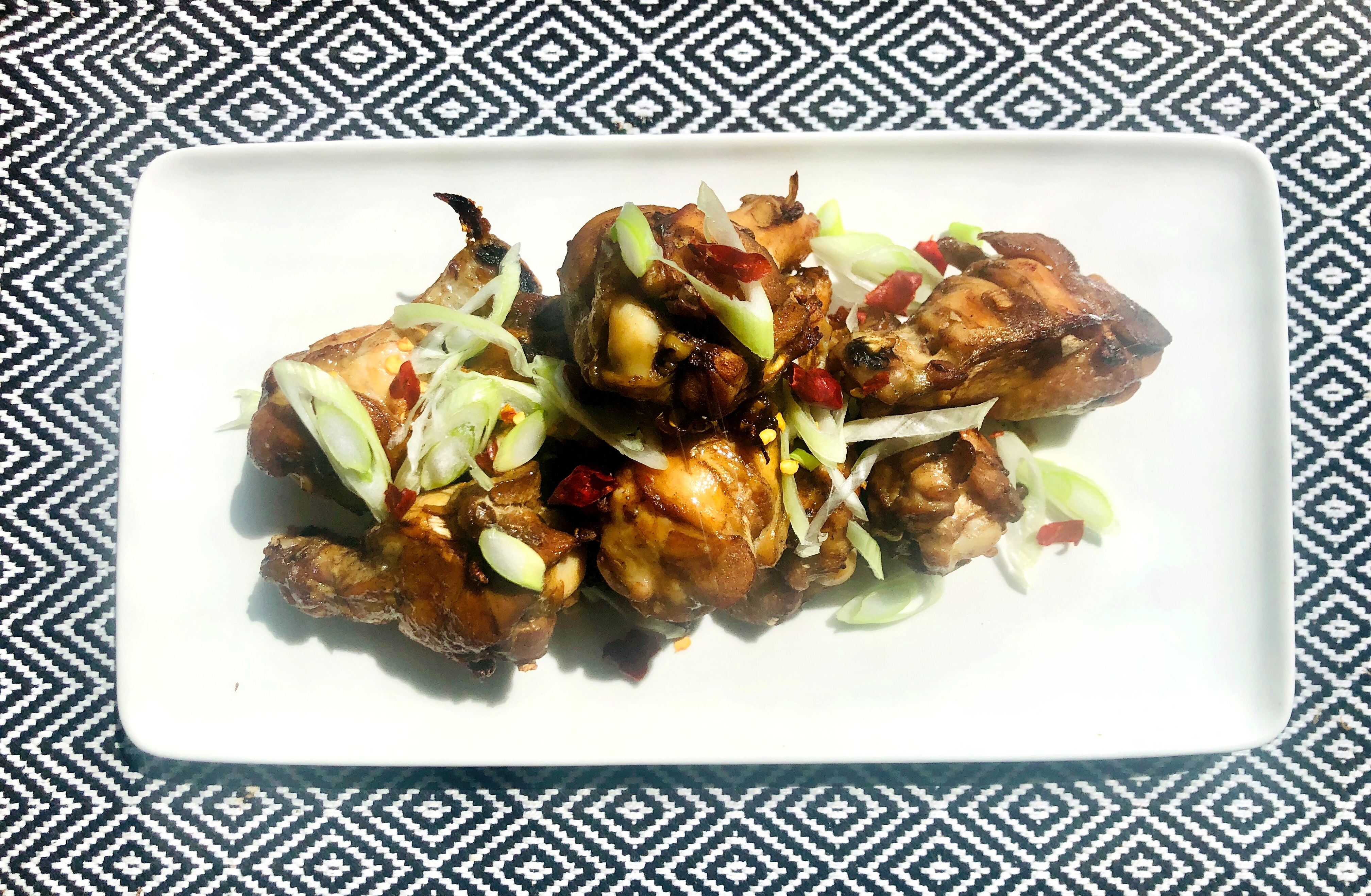 Chinese Cookbook: Sticky Chicken Wings, and Spinach and Peanut Salad