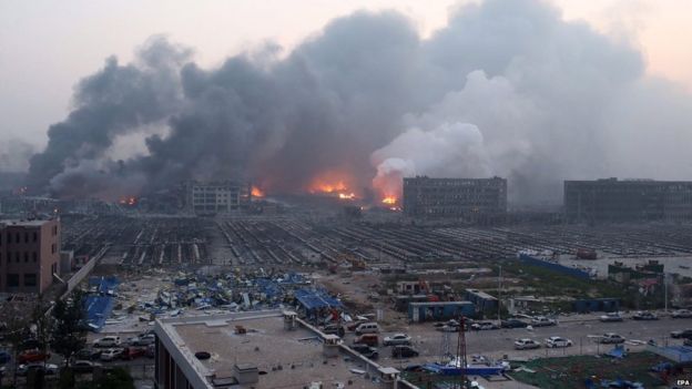 Huge Explosion at Tianjin Warehouse, Multiple Dead and Hundreds Injured