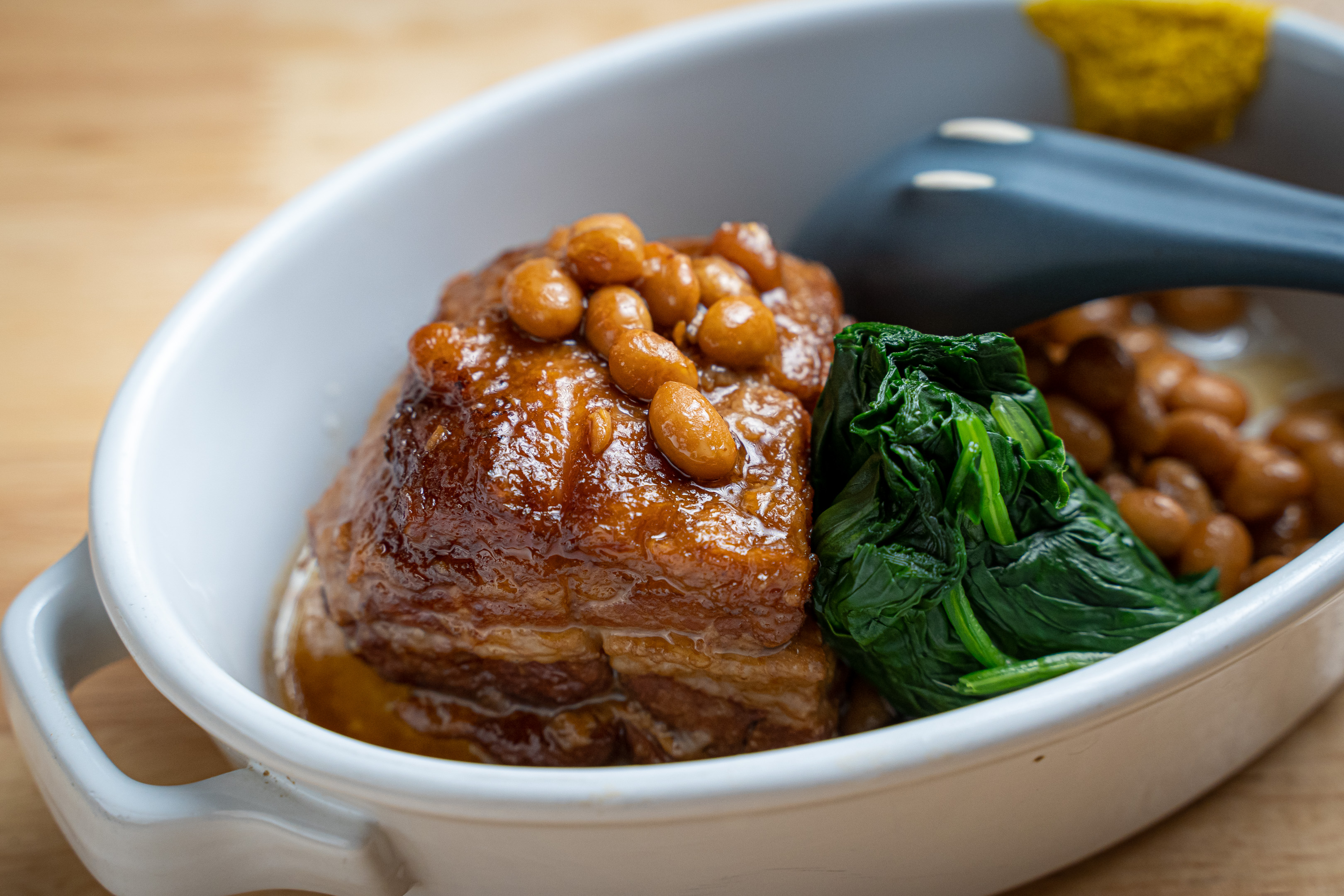 CNY Chef Miso Braised Fatty Pork with Soy Beans from Daisuke Onishi of