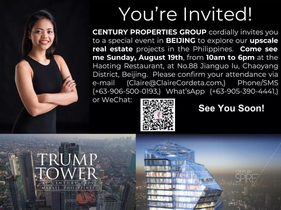 Century Properties Philippines Real Estate Seminar the Beijinger