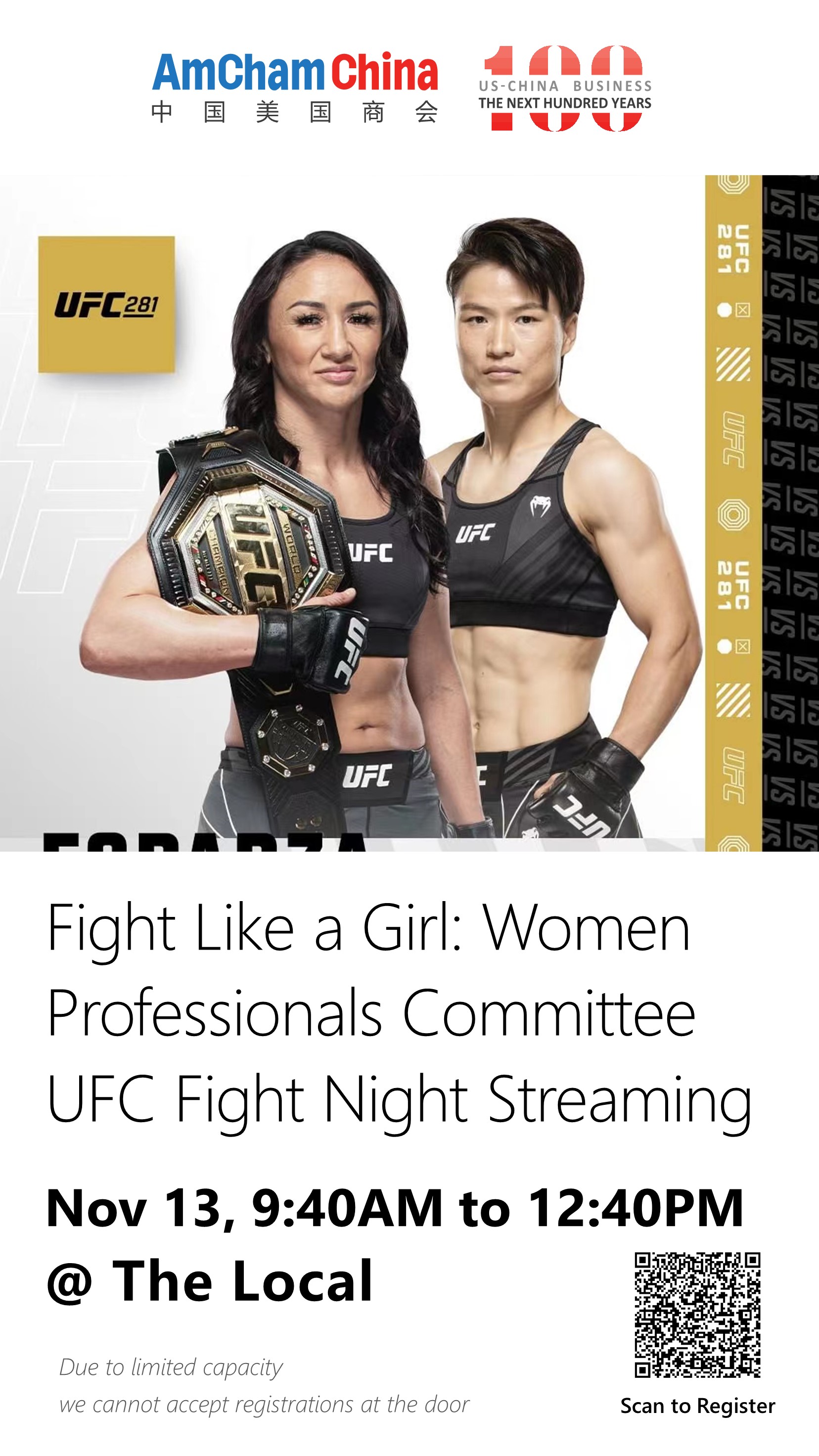 Fight Like a Girl AmCham China Ufc Fight Night Streaming the Beijinger